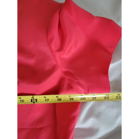 100% Silk Women Lined Size 16 Jacket Blazer Shomi Scalloped Front Button Vintage - Picture 3 of 9